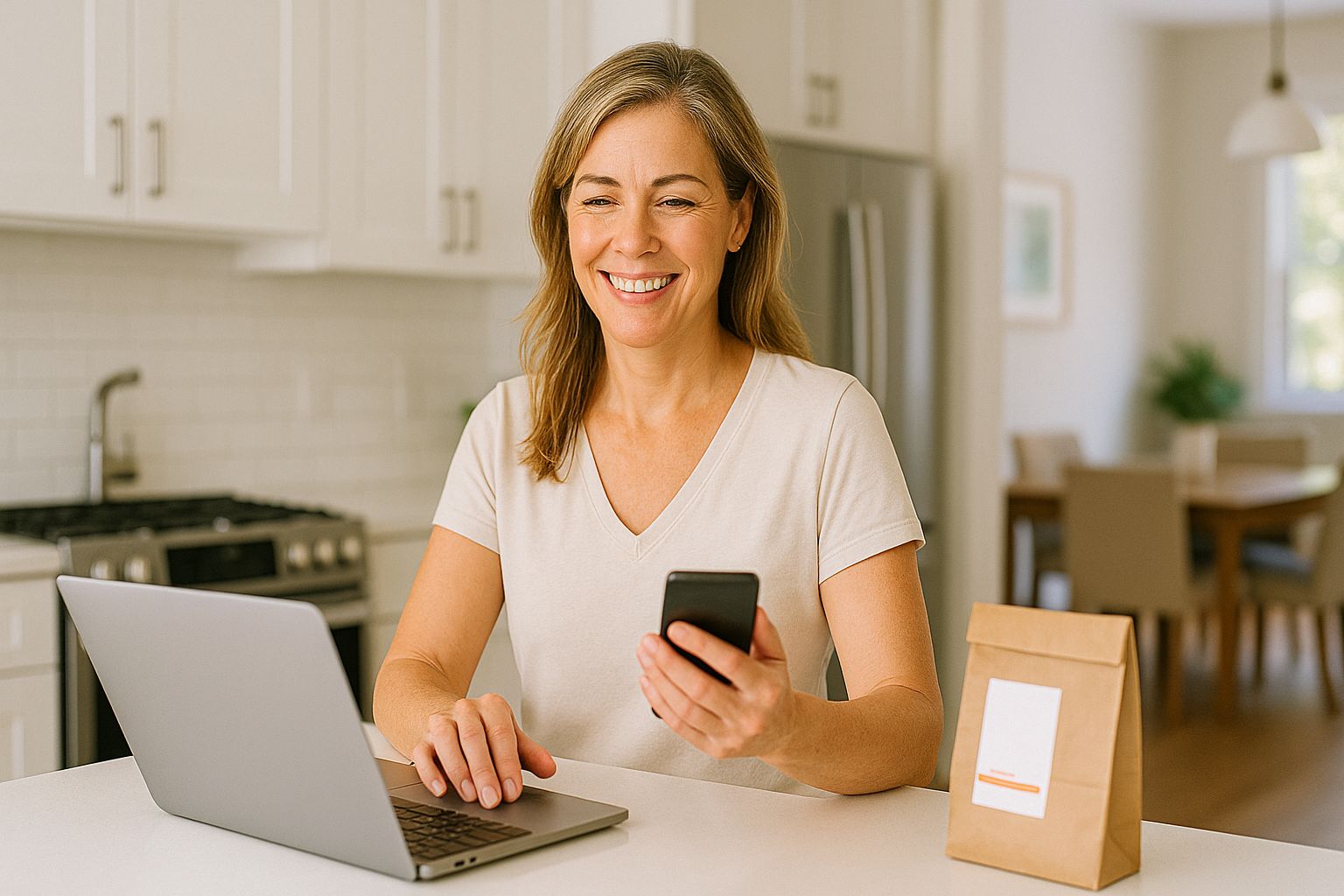 Woman with renewed energy and confidence