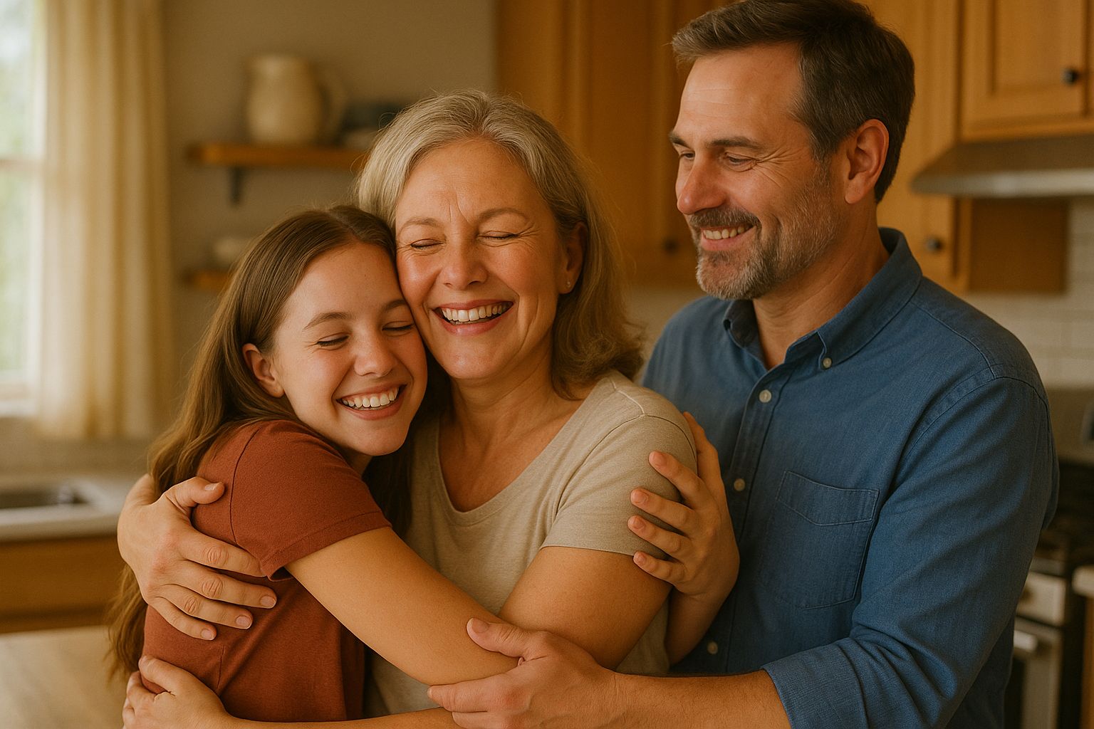 Happy family together