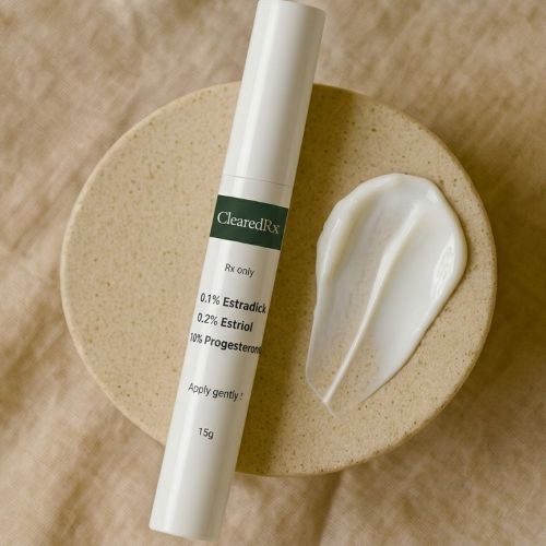 ClearedRx Estrogen + Progesterone Cream — bioidentical hormones in one daily application