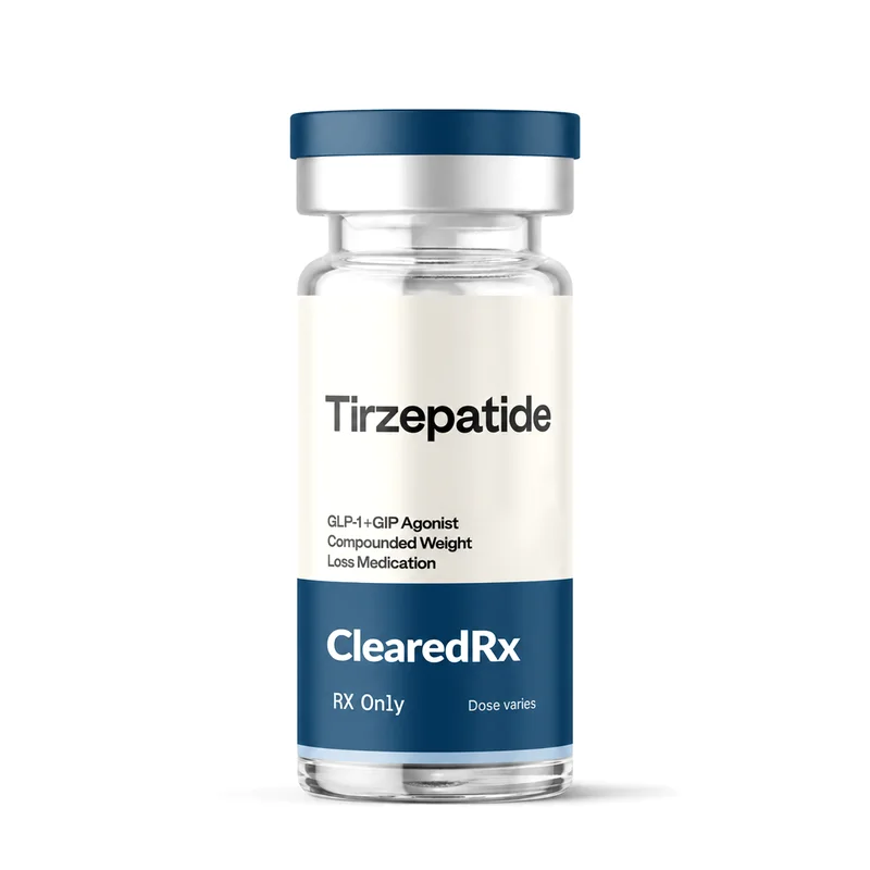 ClearedRx compounded tirzepatide injection vial